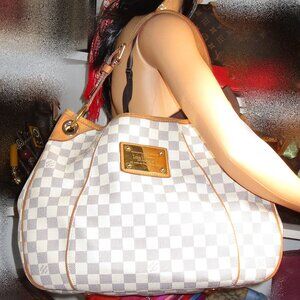 LOUIS VUITTON DAMIER AZUR GALLIERA PM RETAIL WAS $1,620-100% AUTHENTIC.